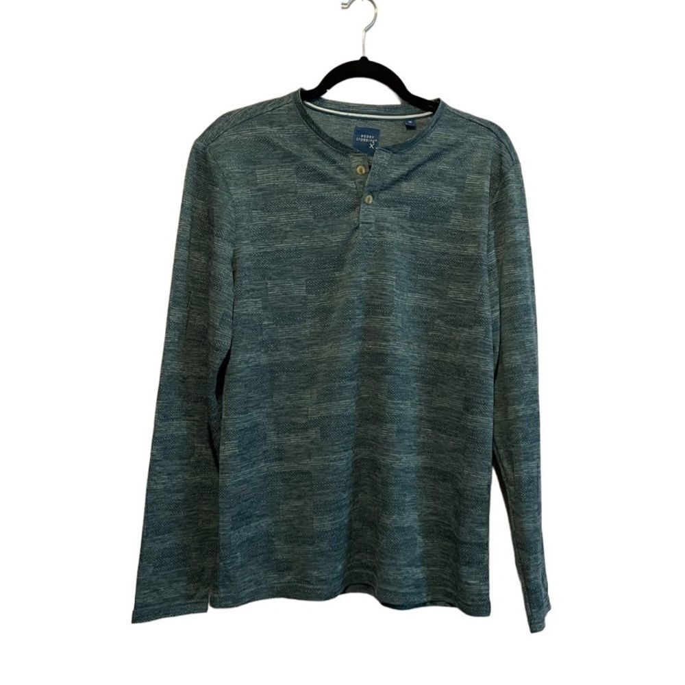 Men's Long Sleeve Henley Shirt - Gray